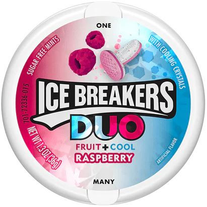 IceBreakers Duo Raspberry cukorka 36g