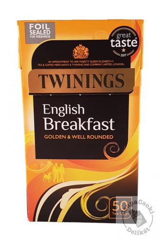 Twinings English Breakfast Fekete tea 50 filter, 125g