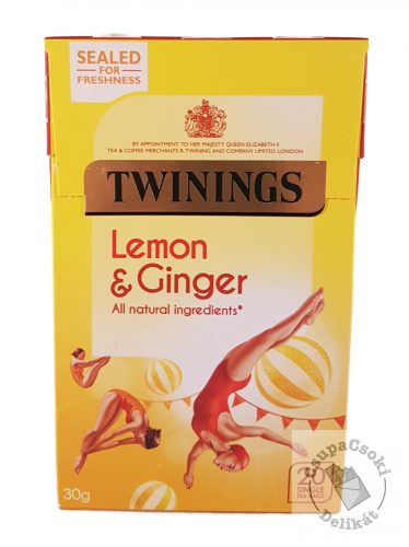 Twinings Lemon&Ginger Gyümölcstea citrommal és gyömbérrel 20 filter, 30g
