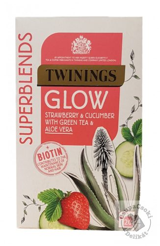 Twinings Glow Zöld tea eperrel, uborkával és aloe verával 20 filter, 40g