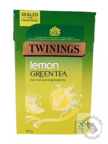 Twinings Lemon Zöld tea citrom ízesítéssel 20 filter, 40g 