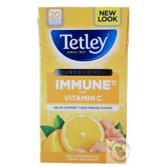   Tetley Super Fruits Immune C Gyümölcs tea C vitaminnal, citrommal és gyömbérrel 20 filter 40g