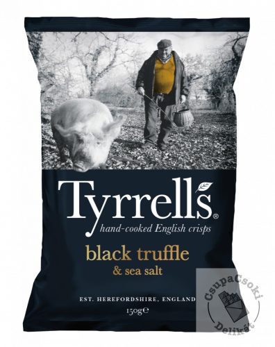 Tyrrell's Black Truffle&Sea Salt Burgonyachips szarvasgombával 135g