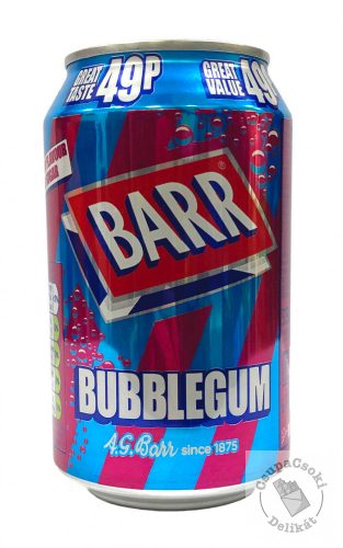 BARR Bubblegum Rágógumi ízű szénsavas üdítő 330ml