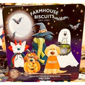 Farmhouse Biscuits Halloween Dogs Tin 250g