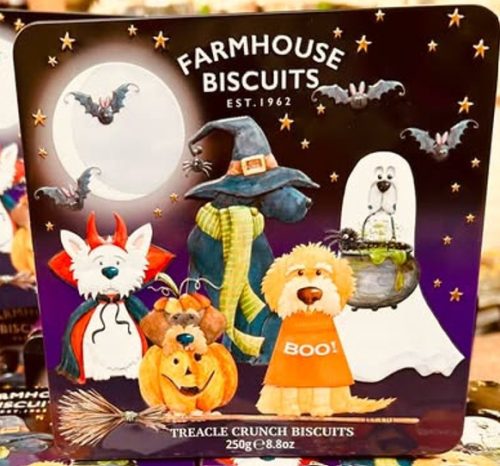 Farmhouse Biscuits Halloween Dogs Tin 250g