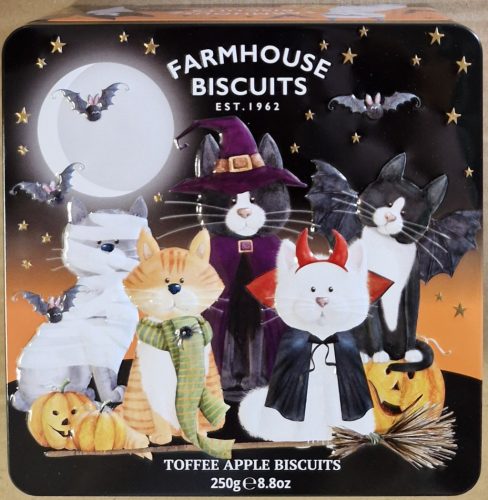 Farmhouse Biscuits Halloween Cats Tin 250g