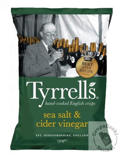Tyrrell’s Burgonyachips  tengeri sóval és almaecettel 150g