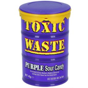 Toxic Waste Hazardously Sour Candy Hordó lila 42g