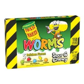 Toxic Waste Worms Sour&Chewy Jellies Gumicukor 85g