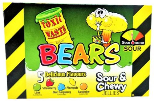 Toxic Waste Bears Sour & Chewy Candy, dobozos 85g