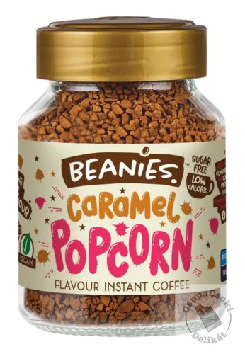 Beanies Caramel Popcorn Karamellás popcorn ízesítésű  azonnal oldódó kávé 50g