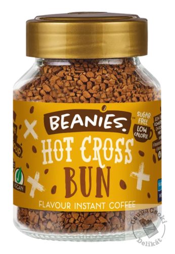 Beanies Hot Cross Bun Mazsolás süti ízesített instant kávé 50g