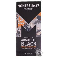   Montezuma's Absolute Black Orange&Cocoa Nibs Vegan Étcsokoládé 90g