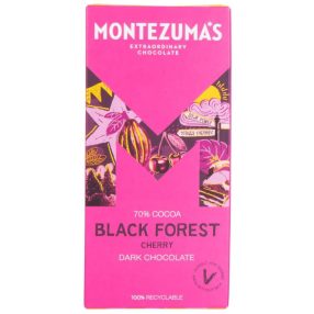   Montezuma's Black Forest Vegan Étcsokoládé cseresznyével 90g