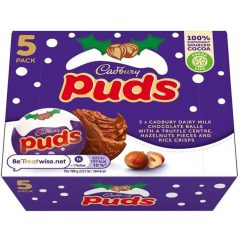   Cadbury Xmas Puds Mogyorókrémmel töltött tejcsokoládé 5x35g 