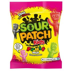   Sour Patch Kids Fruit Mix Gyümölcsös savanyú gumicukor 130g
