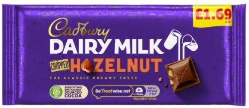 Cadbury Chopped Nut Tejcsokoládé tört mogyoróval 95g